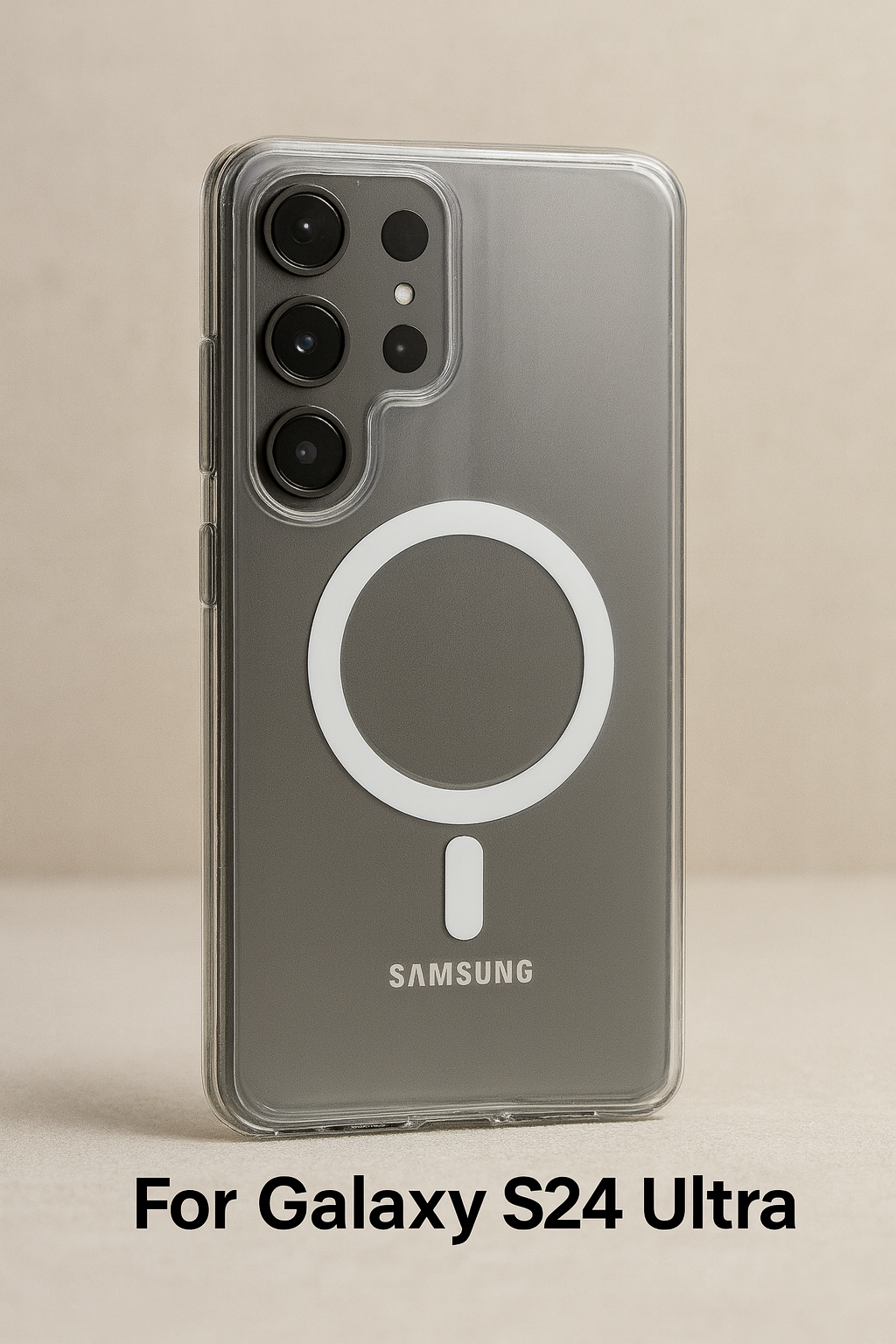 Чехол Magsafe для Samsung S24 Ultra прозрачный тонкий хрусталь, ударопрочный