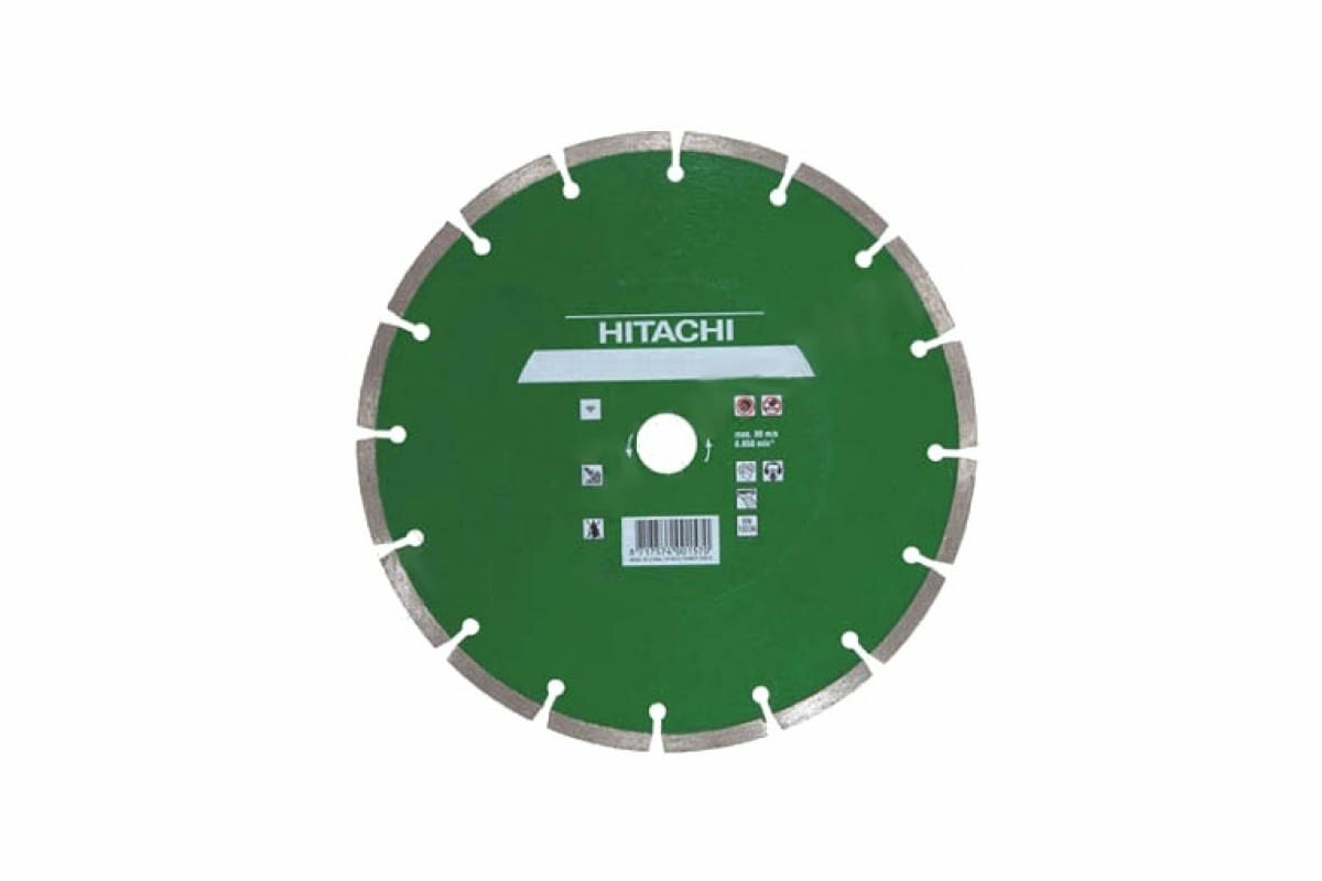 Алмазный диск Hitachi HTC 752805  сегментный  для сухой резки  230х2 4х22 2мм