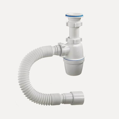 Изображение товара Сифон Orio А-7001 для мойки бутылочный с гибкой трубой 1 1/2", 40х40/50 мм