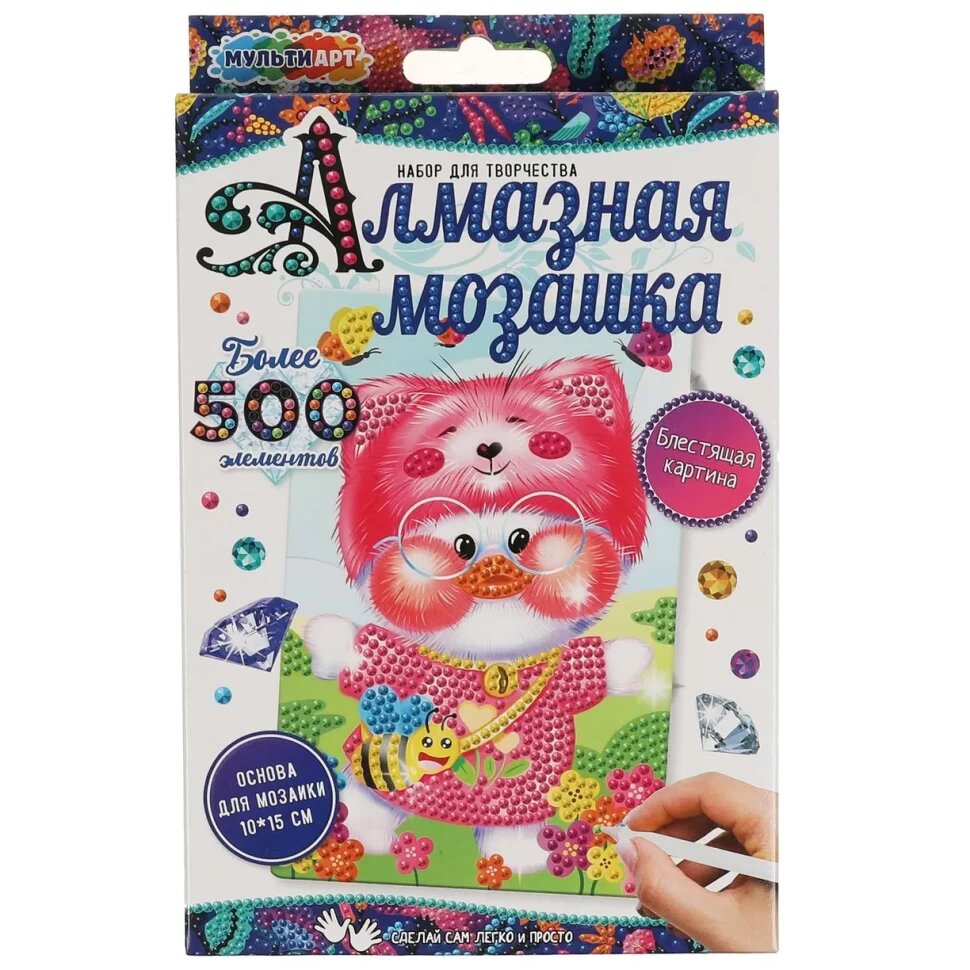 Набор для детского творчества Алмазная мозаика Уточка, мульти АРТ