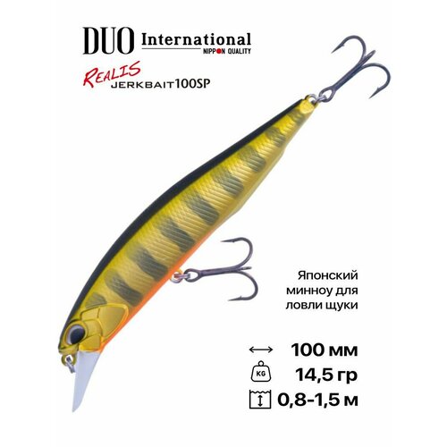 Воблер DUO Realis Jerkbait 100SP, 100 мм, 14,5 гр, #CZA3146 Ghost Gold Perch