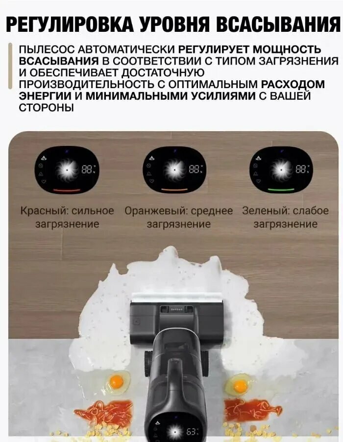Моющий вертикальный пылесос Dreame H14 Dual