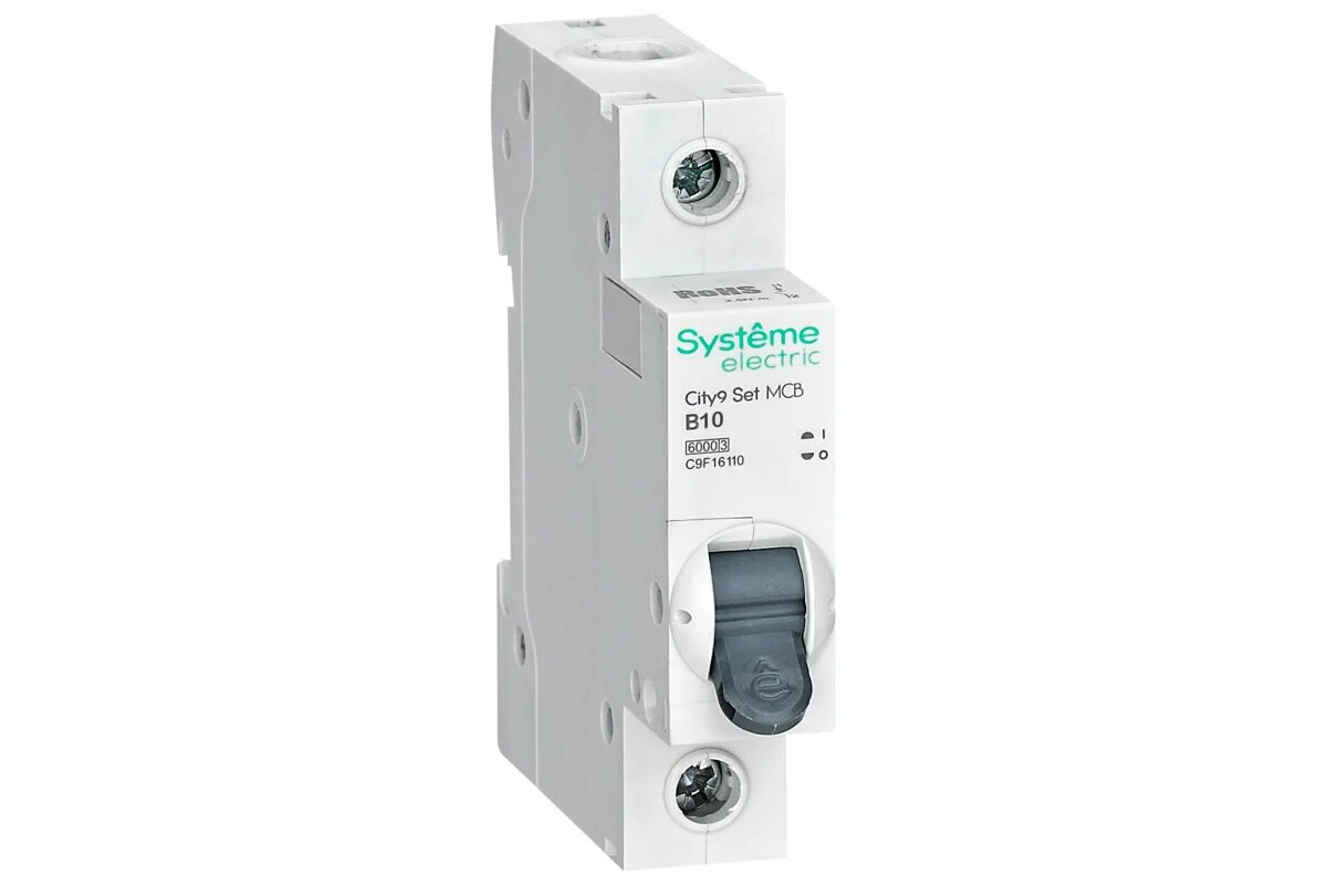 Автоматический выключатель (ав) Systeme Electric City9 set b 10а 1p 6ka 230в C9F16110