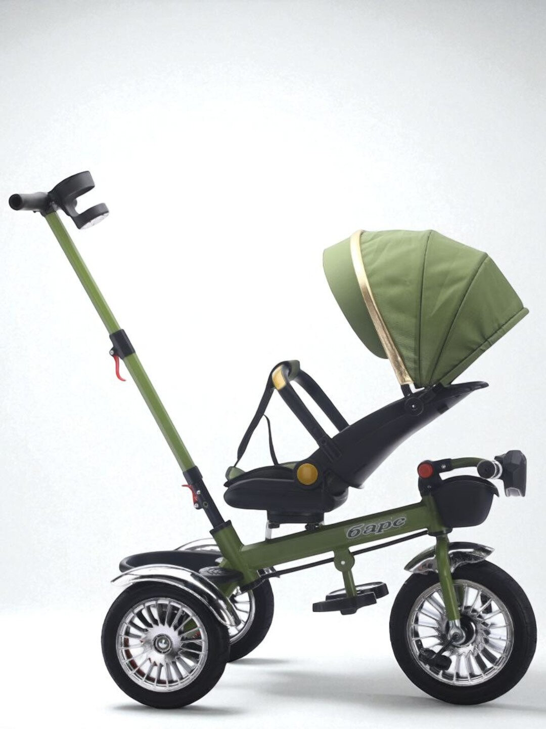 Детская многофункциональная вело-коляска 7 в 1 - Зеленый