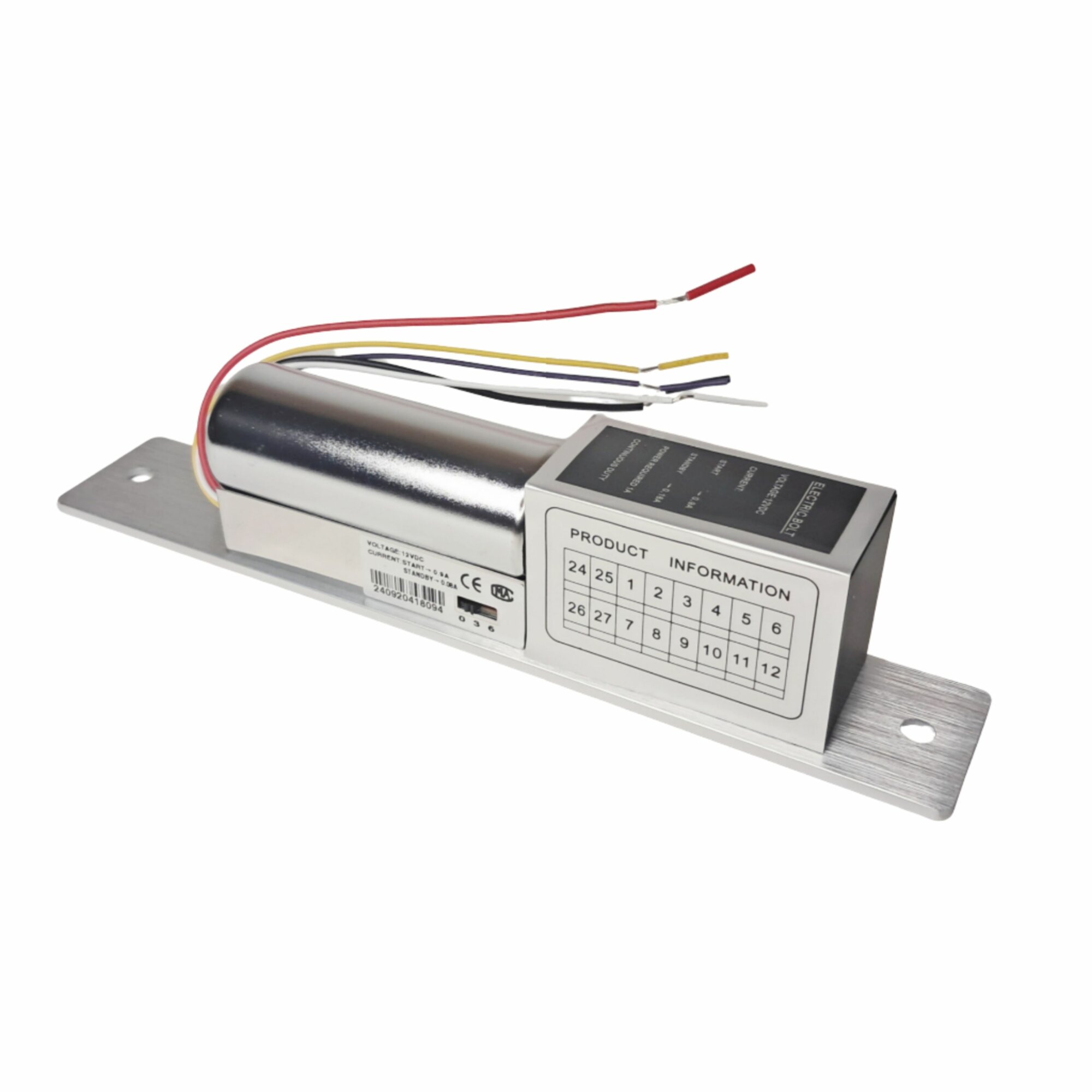 NZ-FS-EBL34-T (NO) - электромеханический замок врезной для дверей с регулируемым таймером закрытия замка и датчиком положения двери