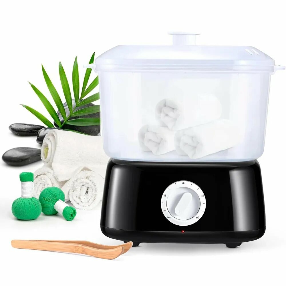 Подогреватель полотенец электрический паровой: нагрев до 95C, стерилизация, для салона и дома, быстрый нагрев