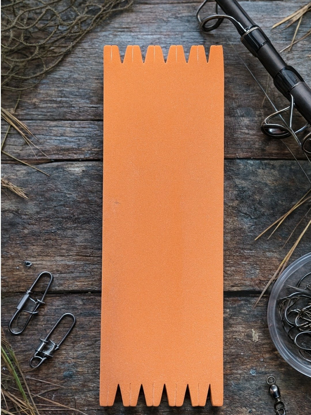 Мотовило для рыбалки из ЭВА для поводков, держатель оснастки - Оранжевый,19.5х7 sm