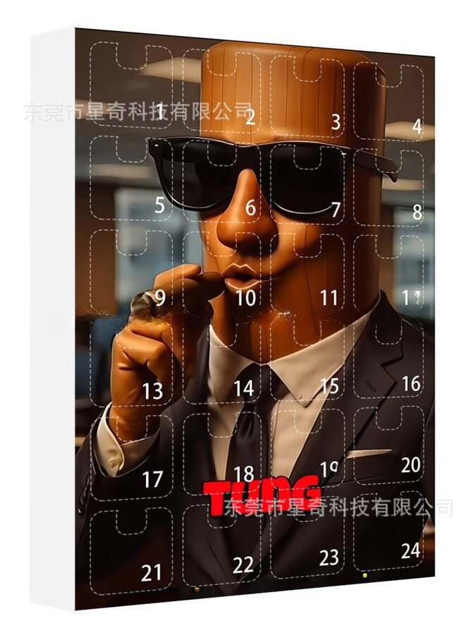 Забавная слепая коробка для пещеры Шань Хай Цзин деревянная палочка TungTungSahur ручная работа 24 шт кукла-обезьянка с бананом