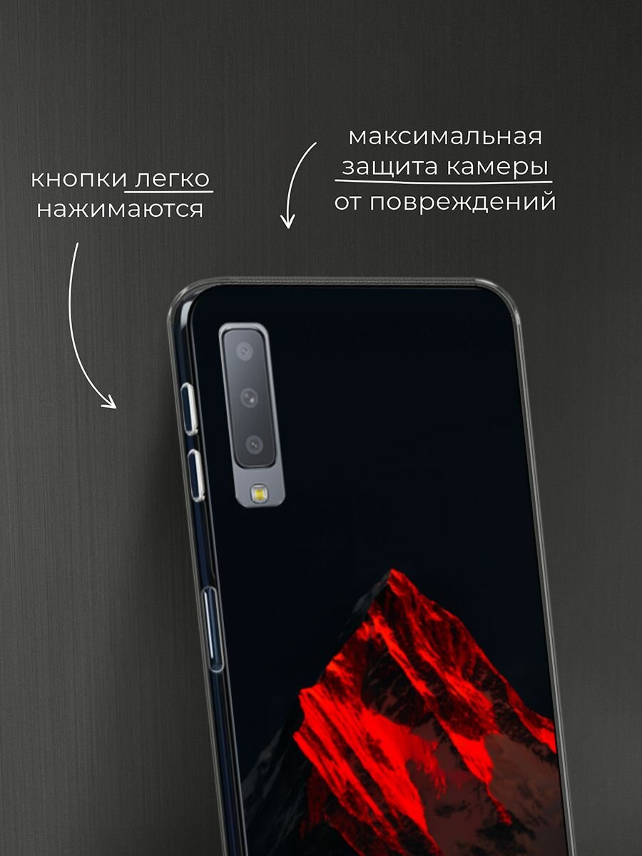 Чехол на Samsung Galaxy A7 2018 / Самсунг Галакси А7 2018 с принтом Красная гора — фото 1