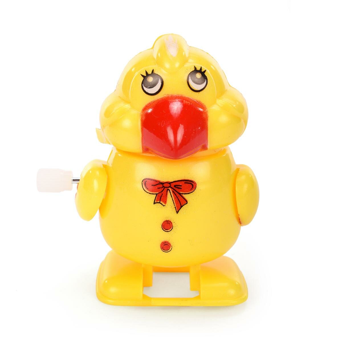Заводная игрушка цыпленок, желтый, пластик, 5.8х3.3х4 см, механизм для ходьбы