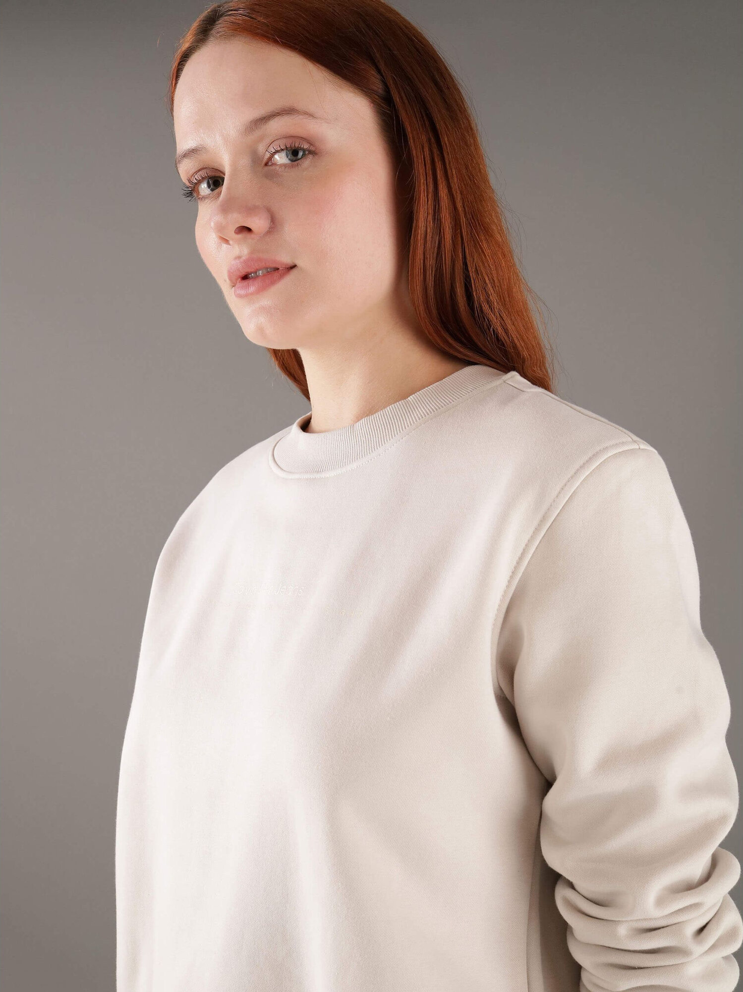 Свитшот Calvin Klein Jeans, размер L, , белый — фото 1