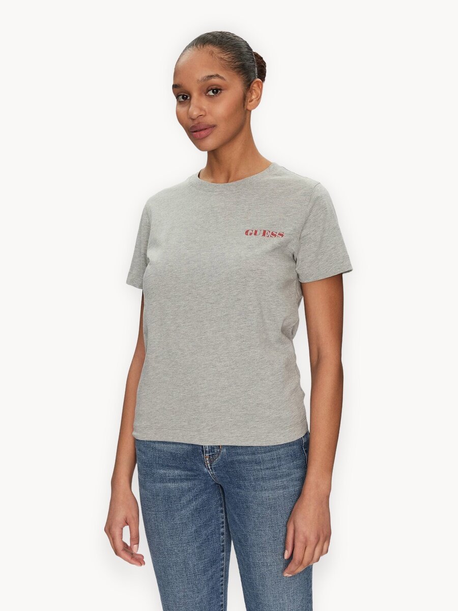 Футболка GUESS SS CN AMERICAN PRINT, размер M, серый