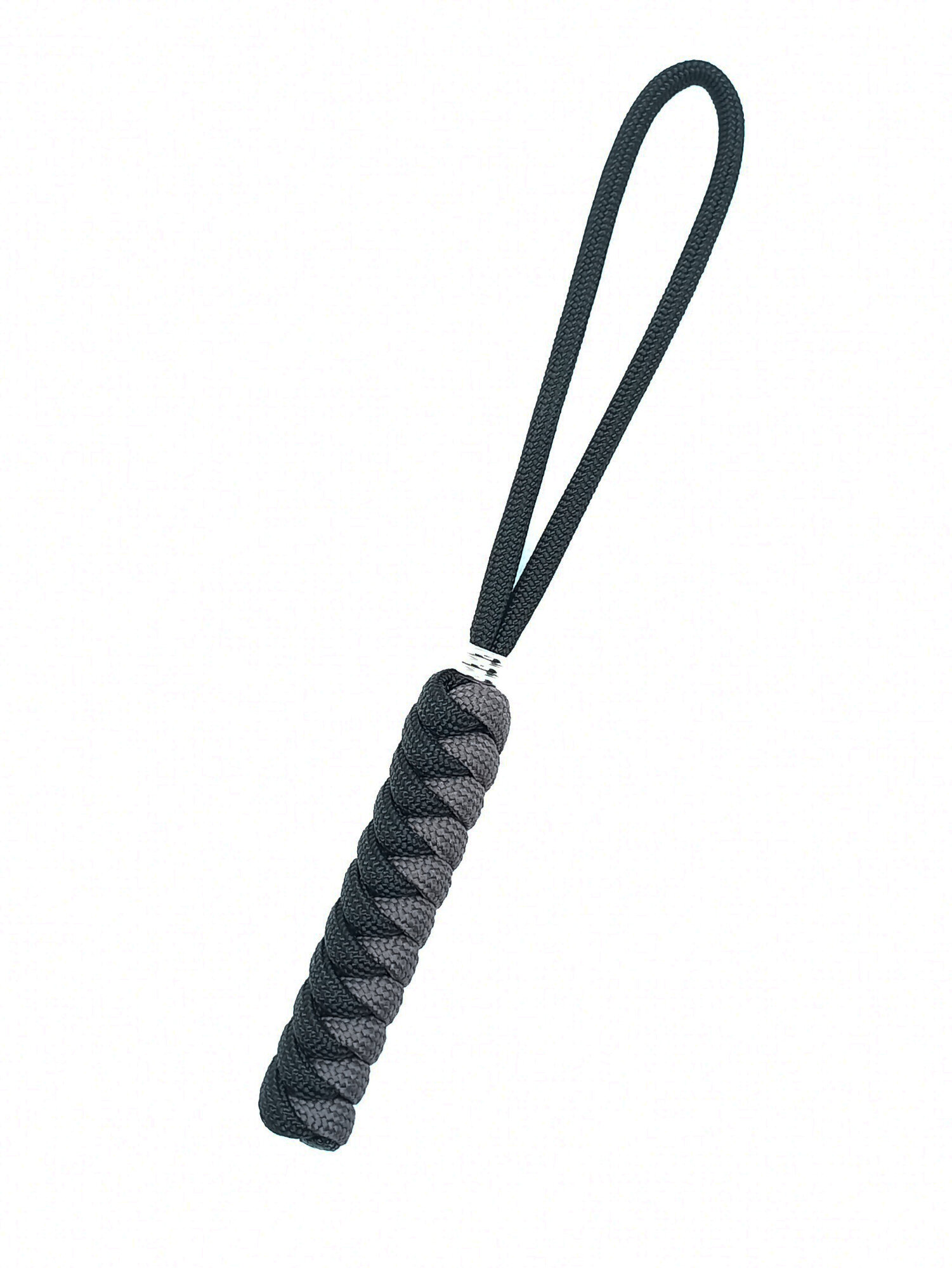 Темляк для ножа EDC-Z14-BG, из паракорда, черный/темно-серый, петля 8см, общая длина 15 см — фото 1