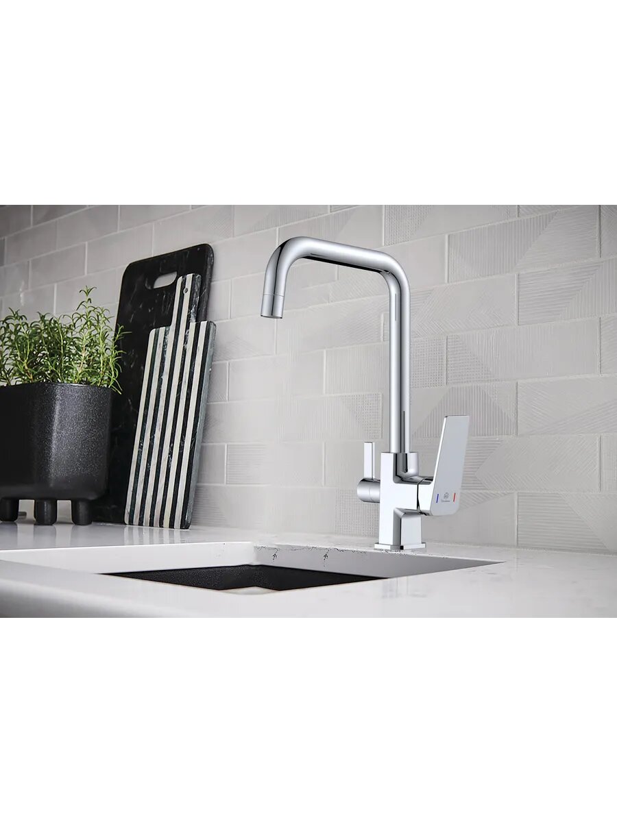 Смеситель для кухни с высоким изливом и с выходом для фильтрованной воды — фото 1