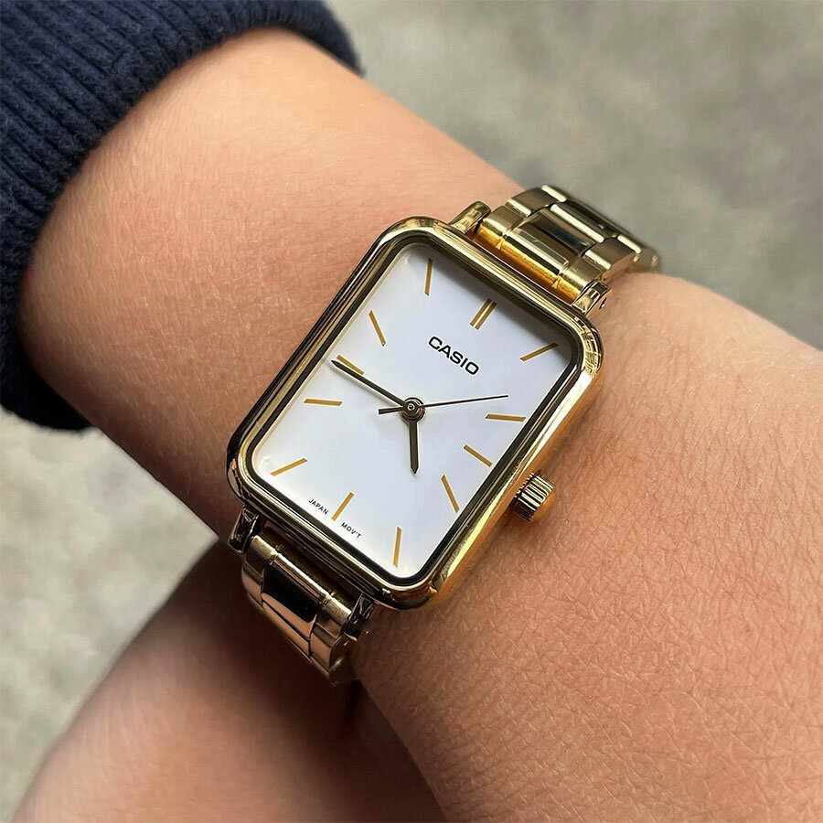 Наручные часы CASIO Collection, белый, золотой — фото 1