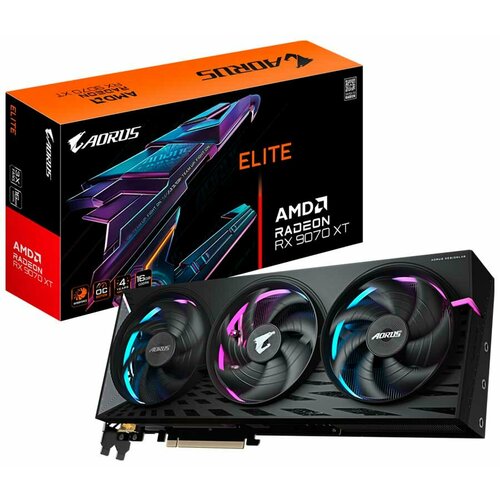 фото Видеокарта gigabyte radeon rx 9070 xt aorus (gv-r9070xtaorus e-16gd)
