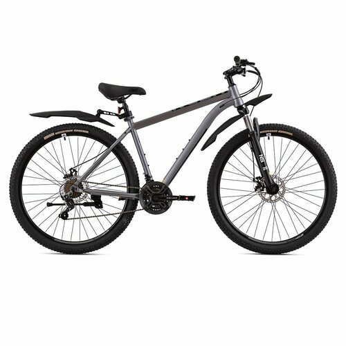 Велосипед взрослый горный дисковый 29 RUSH HOUR RX 905 21 скорость серый рама 19 рост 170-185 см скоростной мужчине спортивный с амортизацией найнер переключатель SHIMANO 24490₽
