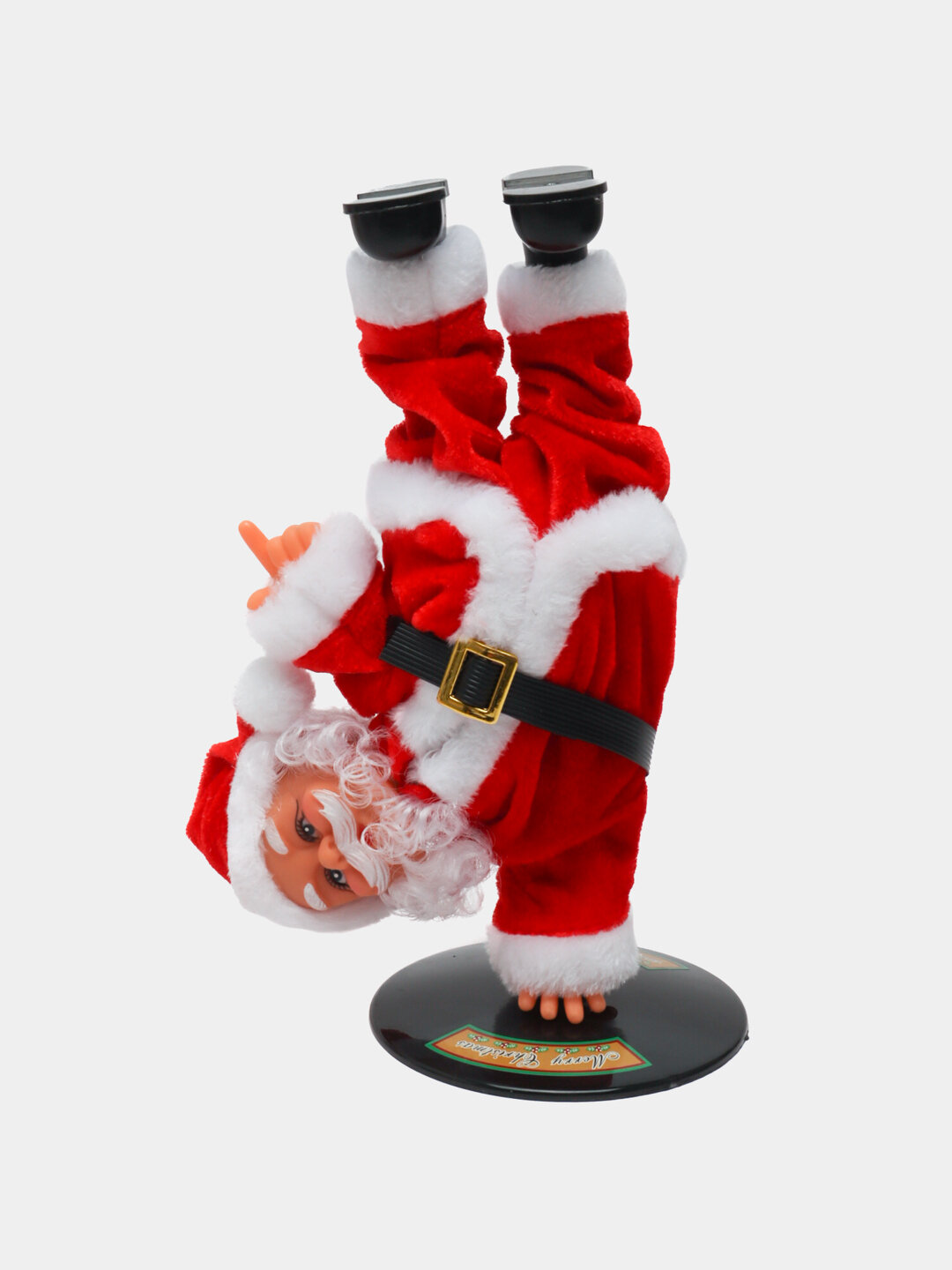 Музыкальный Санта, новогодний сувенир, украшение - Бежевый меланж