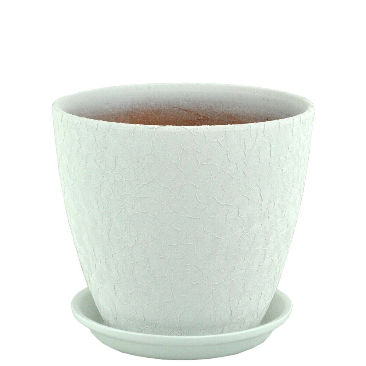 Цветочный горшок Сады Аурики  Бутон  Винил  белый  3 2 л  диаметр 18 см  с поддоном