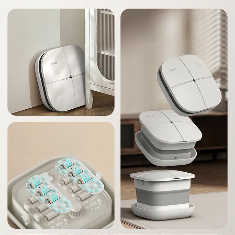 Изображение Philip Гидромассажная ванночка для ног, Массажер для стоп и ступней, Ванна для ног с подогревом