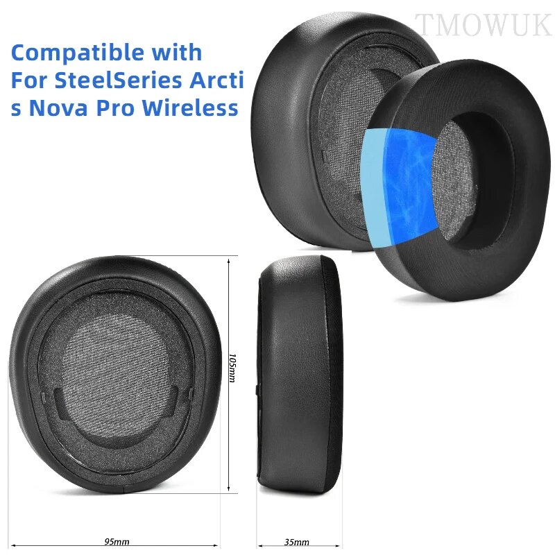 Гелевые амбушюры для наушников SteelSeries Arctis Nova Pro Wireless (Nova pro Wireless) — фото 1