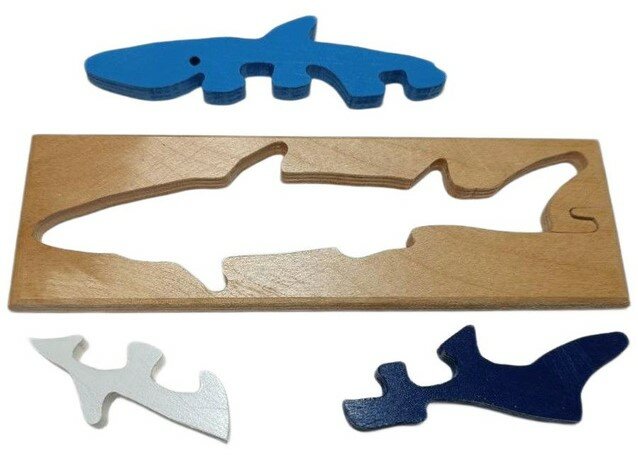 Монтессори "Акула" 3 детали — фото 1