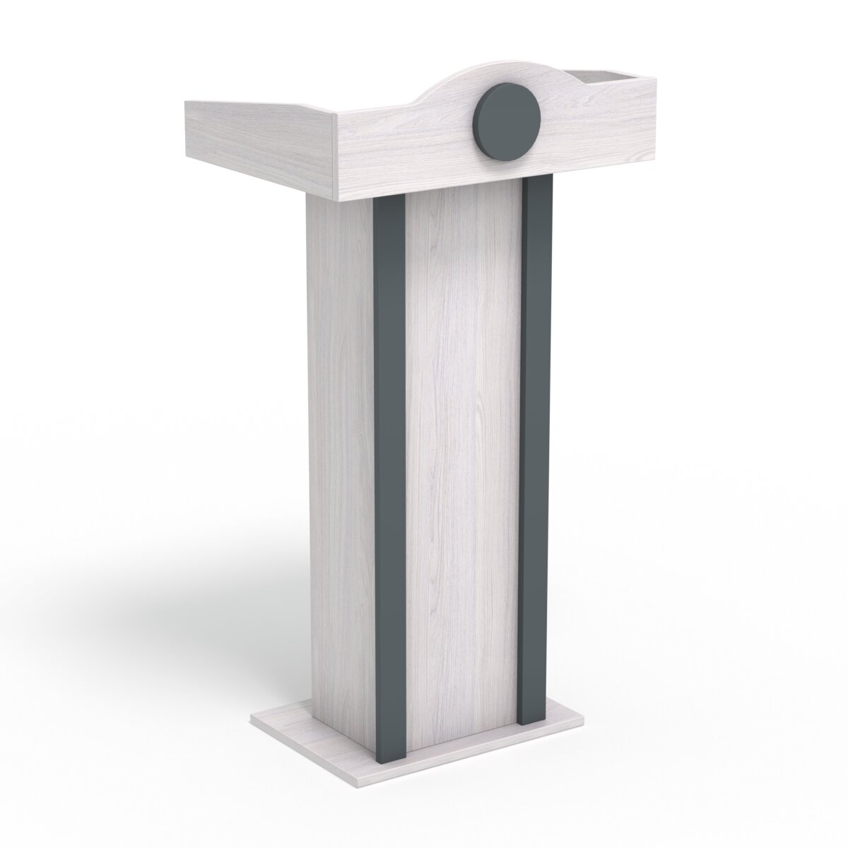 Трибуна "диктор" №93, Ясень Анкор светлый и Темно-Серый. Производитель товара - компания Westcom.