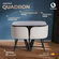 Комплект обеденный TetChair QUADRON (стол, 4 стула), МДФ, металл, ткань, светло-...
