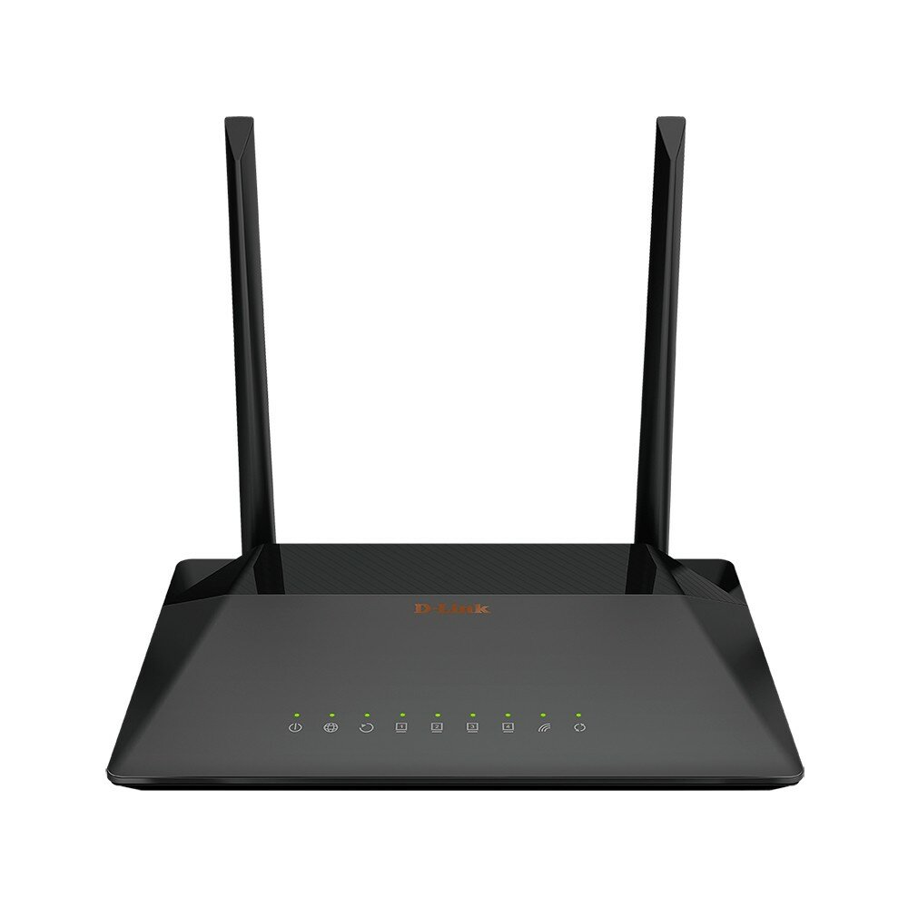 D-Link Wi-Fi Роутер DSL-224 R1A, 2.4ГГц N300, VDSL2 с поддержкой ADSL2+ Ethernet, 1xDSL, 4xRJ45