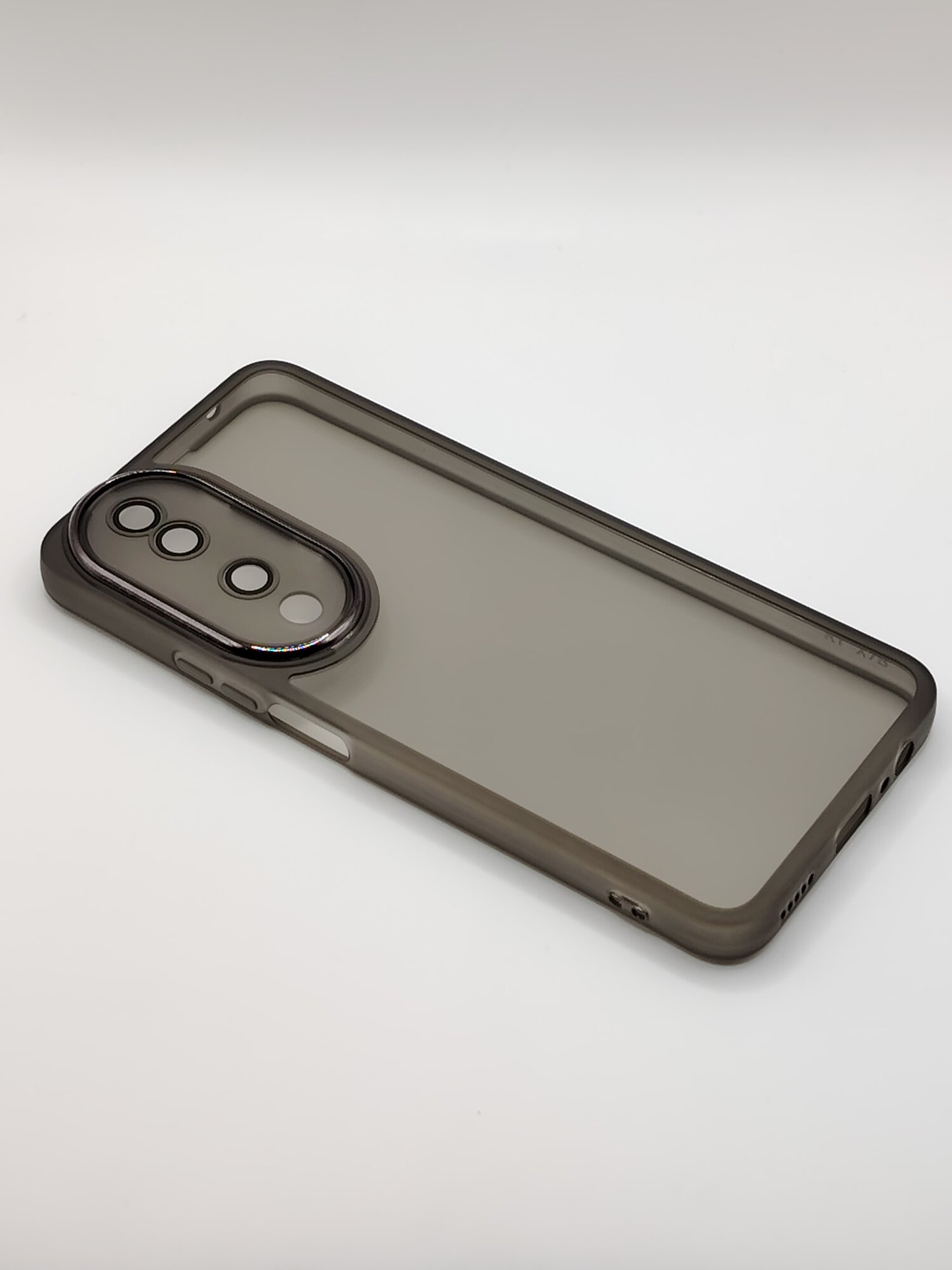 Чехол для Honor X7b, с защитой камеры, силиконовый, хром — фото 1