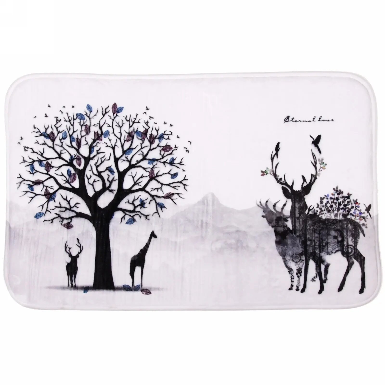 Коврик для ванной «Саванна» противоскользящий 45x75 см полиэстер принт с животными