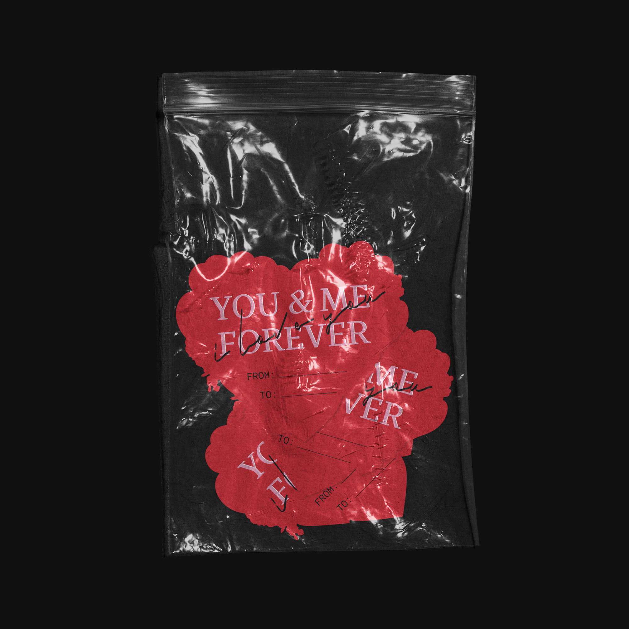 OYEME forever isn't what it used to be / авторская открытка-валентинка «you & me» / 120х100 мм — фото 1