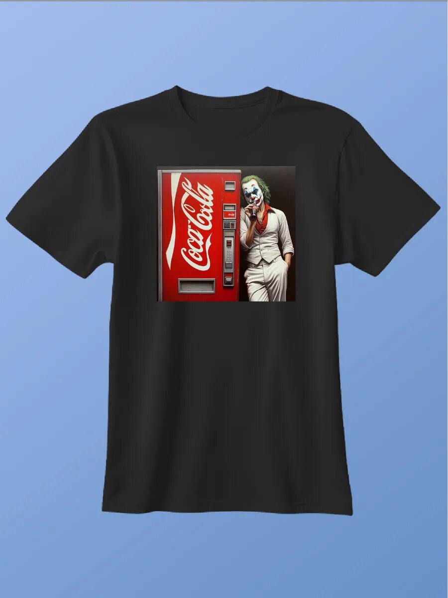 Футболка Zerosell Coca Cola джокер, размер 4XS, черный