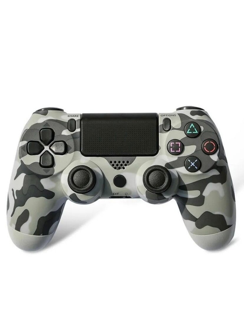 Геймпад/Джойстик/Контроллер беспроводной для консоли/приставки PS4 серый камуфляж
