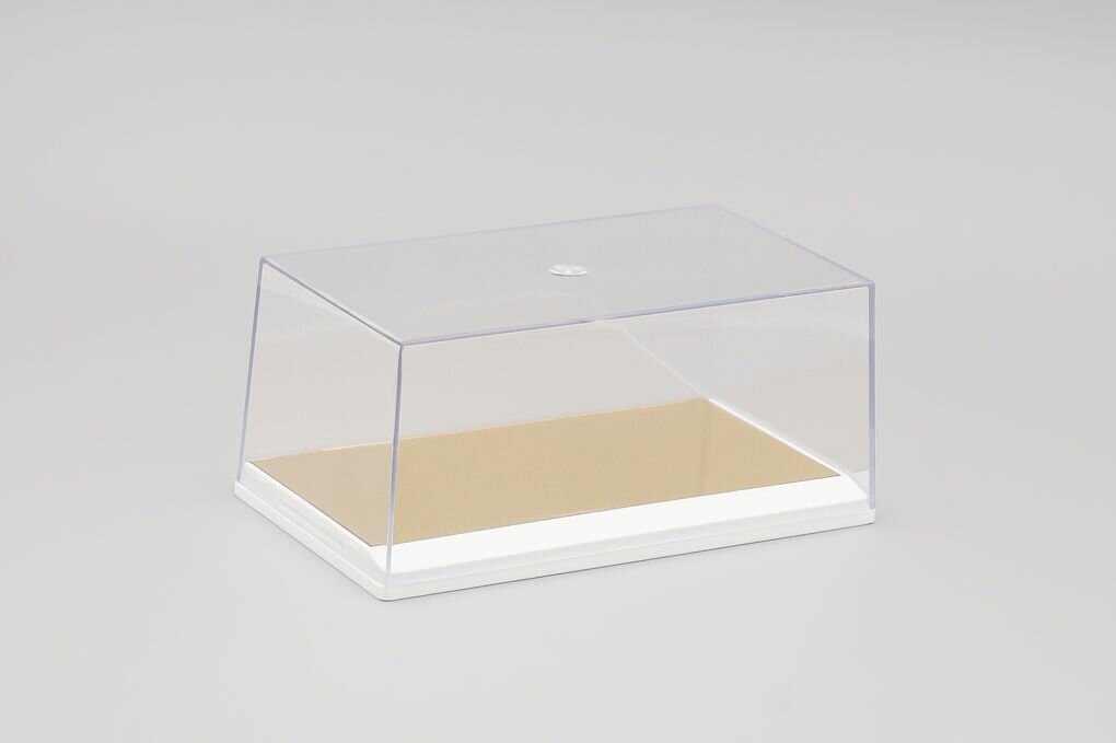 Пластиковый Бокс белый подиум золотое покрытие (155 х 90 х 70 мм)