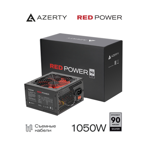 Блок питания компьютера Azerty RPS-1100MA (1100 Вт) Silver