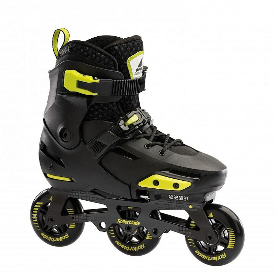 Детские раздвижные ролики Rollerblade Apex 3WD - Black/Lime р. 29-32