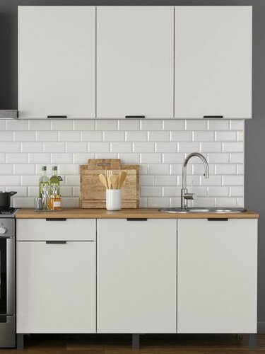 Изображение товара Кухонный гарнитур 1,5м ЛДСП Венера белый со столешницей