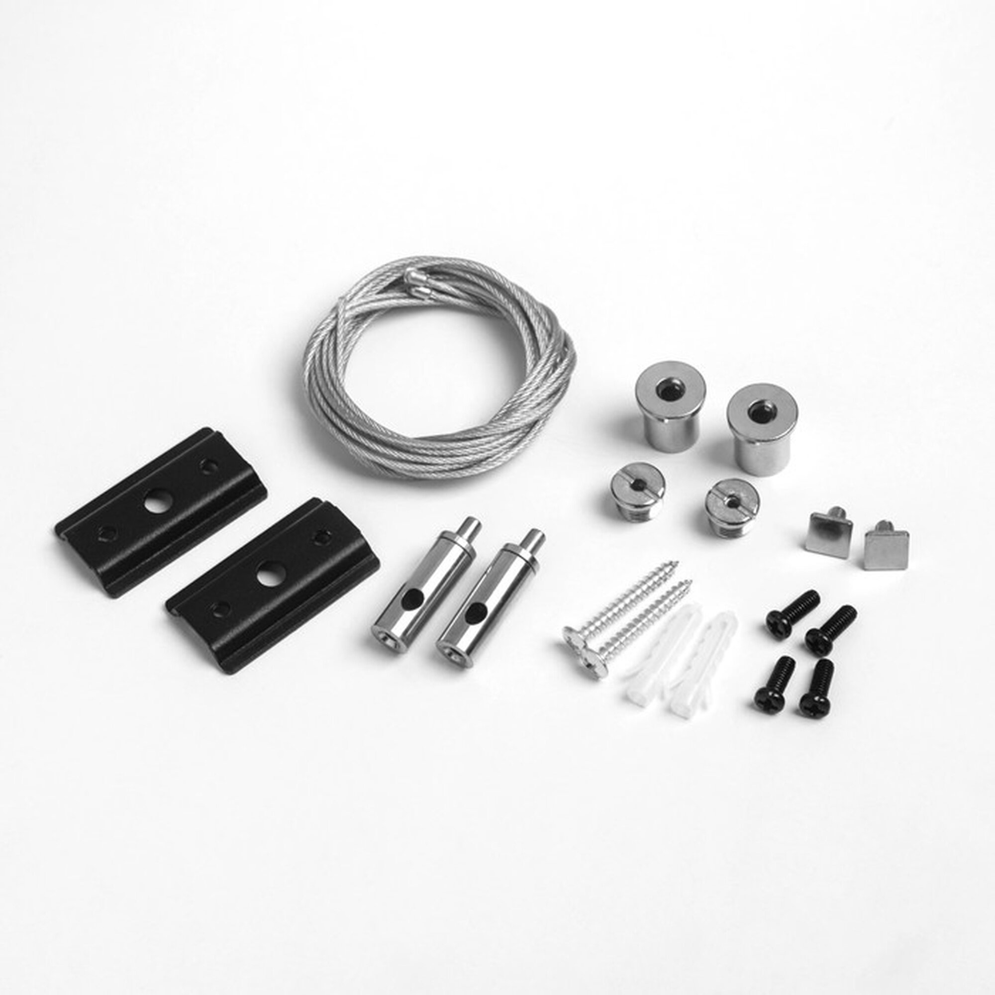 Трос для крепления шинопровода BayerLux Ultra подвесной черный серебристый 1 шт