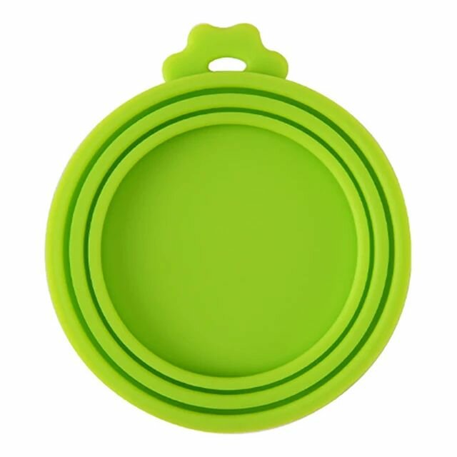 Универсальная мягкая силиконовая крышка для банок 3 в 1. Зеленая