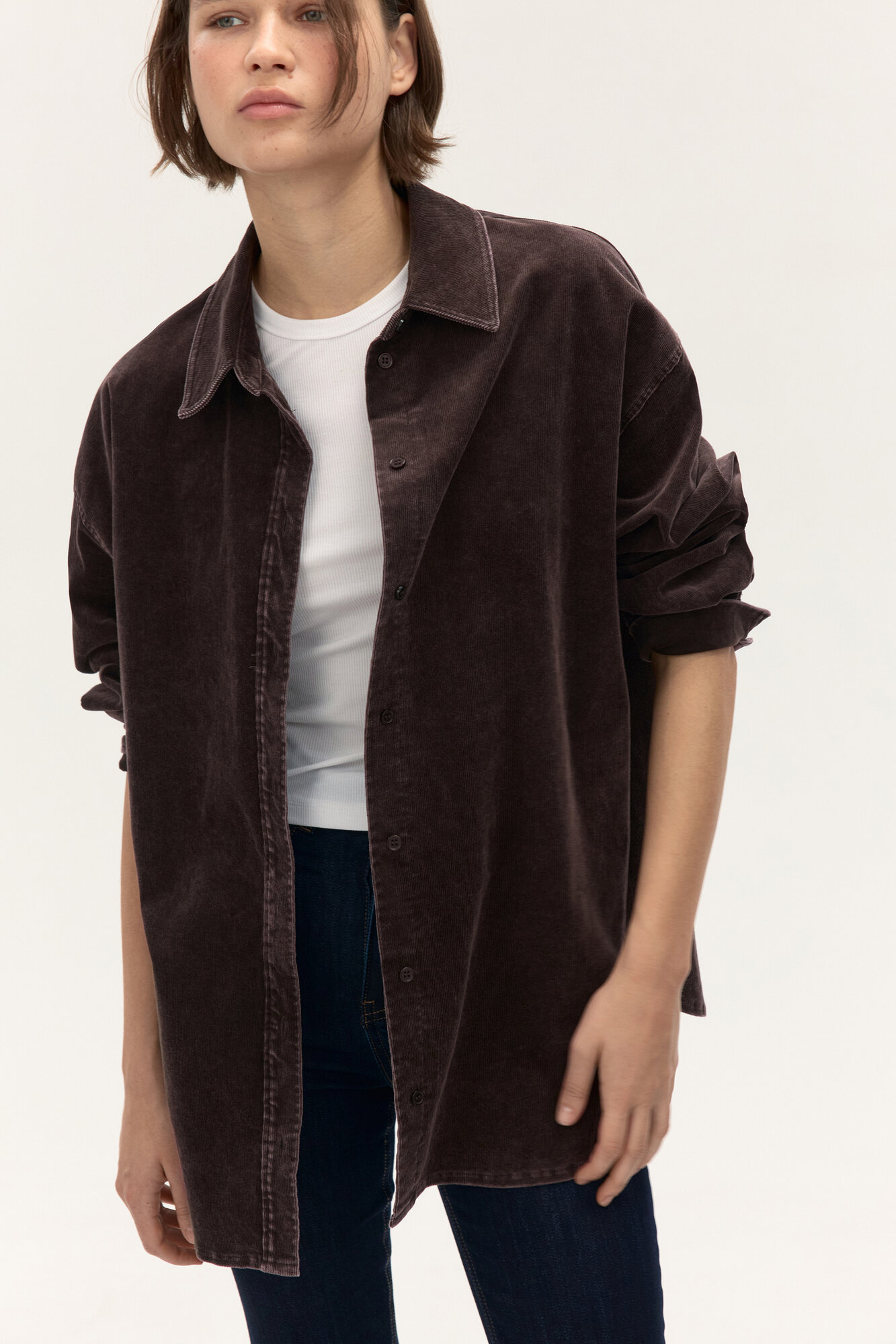 Рубашка Befree Капсула Gentle retro, размер XS/S, Шоколадный