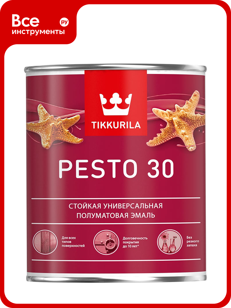Краска Tikkurila PESTO 30 полуматовая база A 09 л 700001170