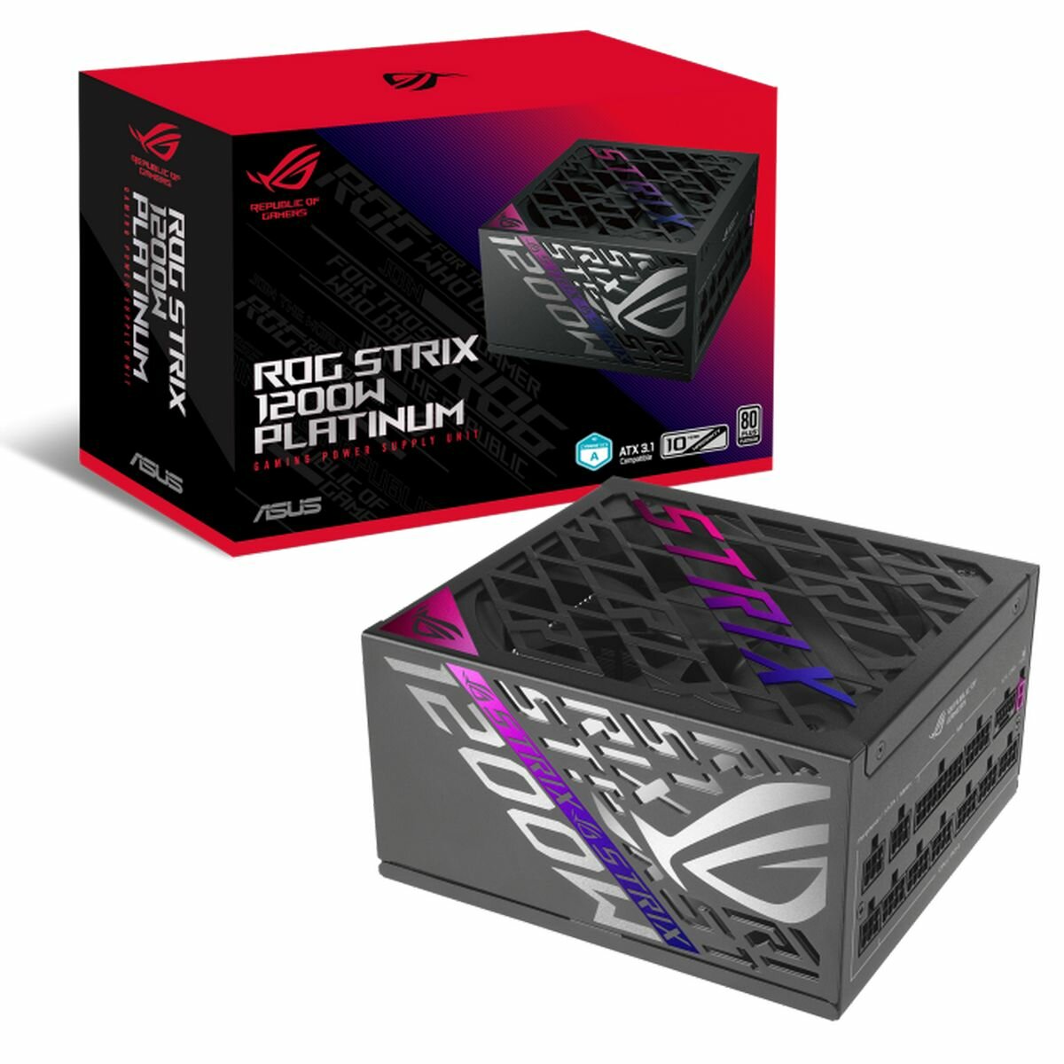 Блок питания ПК ASUS ROG-STRIX-1200P-GAMING, 80PLUS Platinum, (90YE00W0-B0NA00)