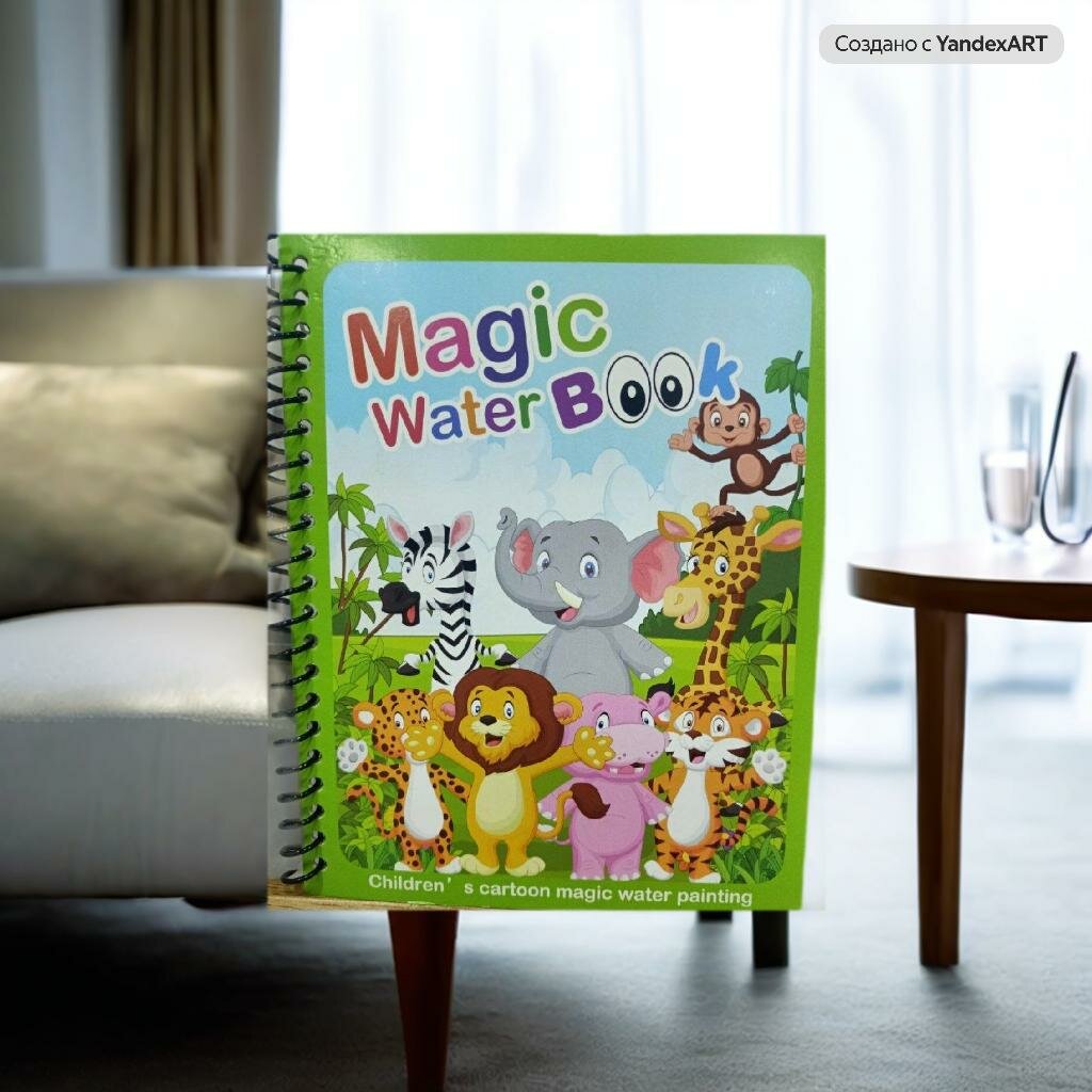 Книга-раскраска "Magic Water Book" для развития логики, супер подарок.
