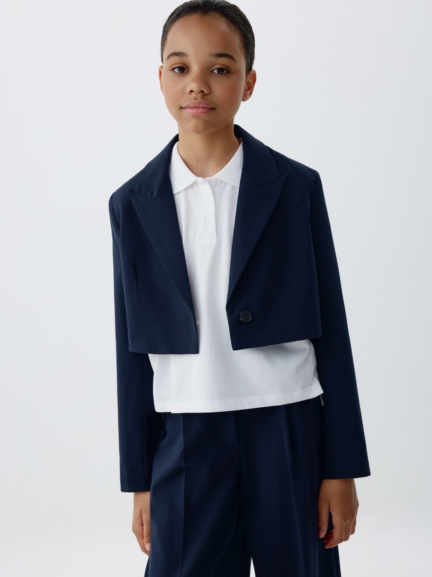Школьный пиджак Sela размер 158 темно-синий