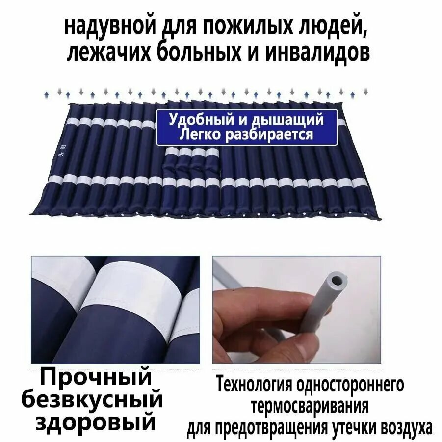 Матрасы Противопролежневые Матрас противопролежневый трубчатый с компрессором(для пожилых людей, инвалидов и лежачих больных)Жизни Нанса DC001-1, матрас 90*200