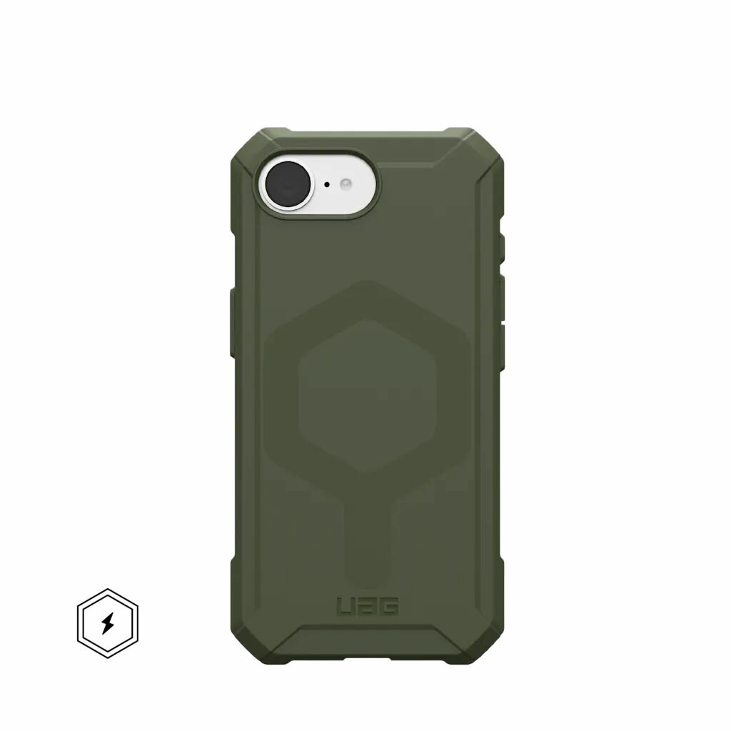 Чехол с поддержкой MAGSAFE UAG Essential Armor для iPhone 16E, цвет оливковый (Olive Drab)
