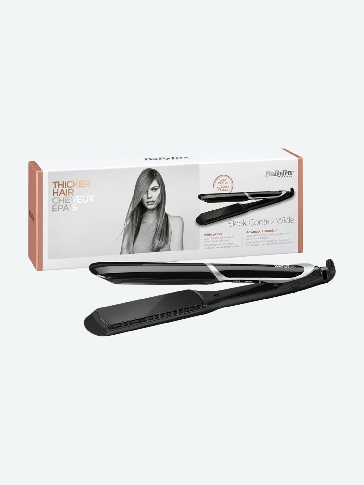 Выпрямитель для волос "BaByliss" Sleek Control, турмалиновая керамика, 6 режимов, ионизация