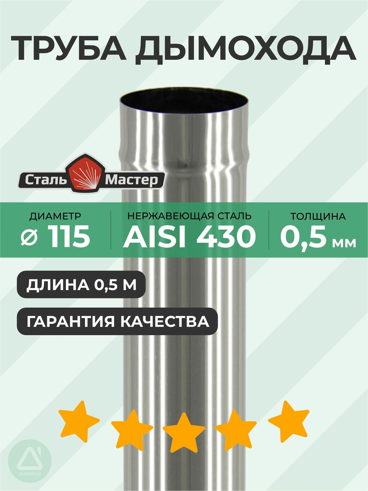Труба 115 05 м нерж 05 мм