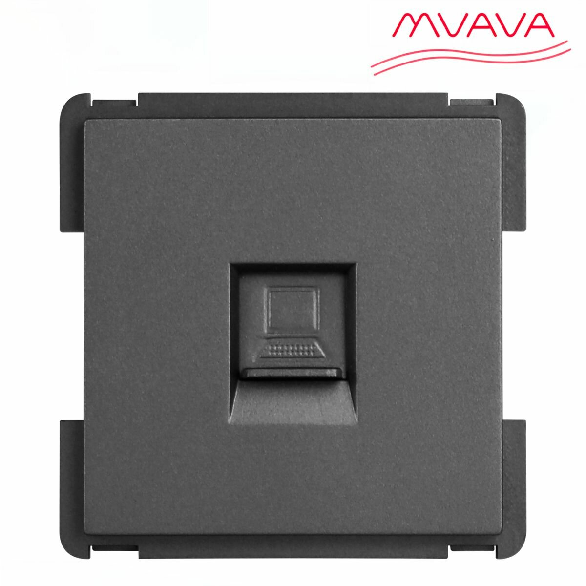 Механизм розетки интернет RJ-45, CAT5e, цвет серый